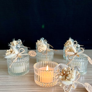 Lembrancinhas de velas de casamento de luxo I Lembrancinhas personalizadas elegantes para chá de panela I Presente de casamento para convidados I Lembrancinhas de velas de vidro I Presentes para chá de bebê