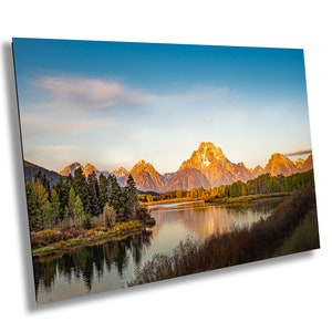 Oxbow Bend Fine Art Photography, Grand Teton National Park Photo, Landscape Sunrise Mount Moran, Wyoming Canvas Print, US Nature Lovers Gift