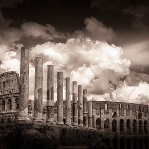 Rome Print - Ruins leading to the Colosseum in Rome, Wall Art, Metal, Acrylic, Canvas READY TO HANG!