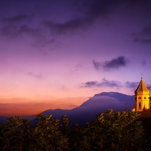 Amalfi Coast Print: St Gennaro Church, Praiano Italy Wall Art