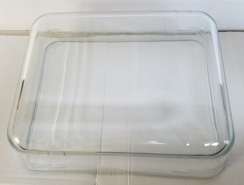 Vintage Pyrex Glass Casserole Dish Clear Blue Tint France Etsy