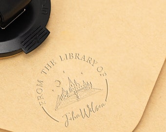 Custom Book Embosser,From The Library of Book Embosser,Embosser Stamp with Name,Personalized Library Stamp,Gifts for Book Lover,Reader Gifts