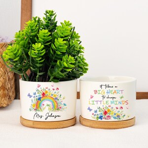 Personalized Thank You Teacher Plant Pot,Teacher Appreciation Plant Pot,Flower Pot For Teacher,Back To School Gift,Thank You Teacher Gifts