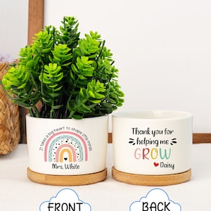Personalized Appreciation Teacher Plant Pot,Custom Teacher Planter,Thank You Teacher Pot,Appreciation Gift,Gift For Teacher,Back To School