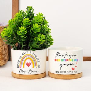 Personalized Thank You Teacher Plant Pot,Teacher Appreciation Plant Pot,Flower Pot For Teacher,Back To School Gift,Thank You Teacher Gifts
