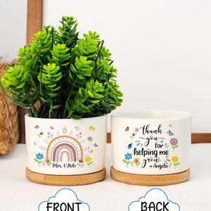 Teacher Appreciation Gift,Custom Plant Pot,Thank You Teacher Gifts,Flower Pot for Teacher,End Of Year Gift for Teacher,Summer Gifts