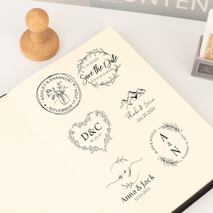 Tampon de mariage personnalisé,Tampon réservez votre date,Timbre en caoutchouc de mariage personnalisé,Timbre des initiales,Timbre de papeterie,Timbre de remerciement,Timbres monogramme