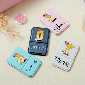 Custom Alphabet Pocket Mirror, Personalized Bridesmaid Makeup Mirror, Wedding Gift,Name Small Mirror, Bachelorette Party,Leather Mirror Gift