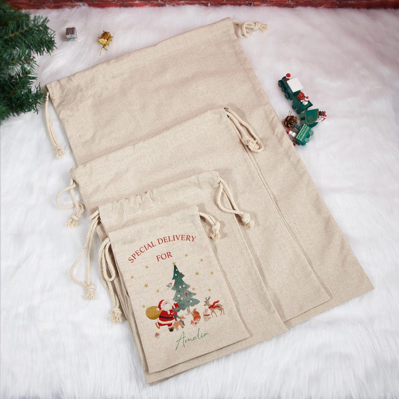 Custom Large Santa Sack Bags,christmas Santa Gift Bag,christmas Eve Box
