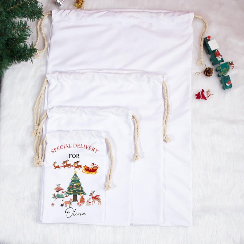 Custom Large Santa Sack Bags,christmas Santa Gift Bag,christmas Eve Box