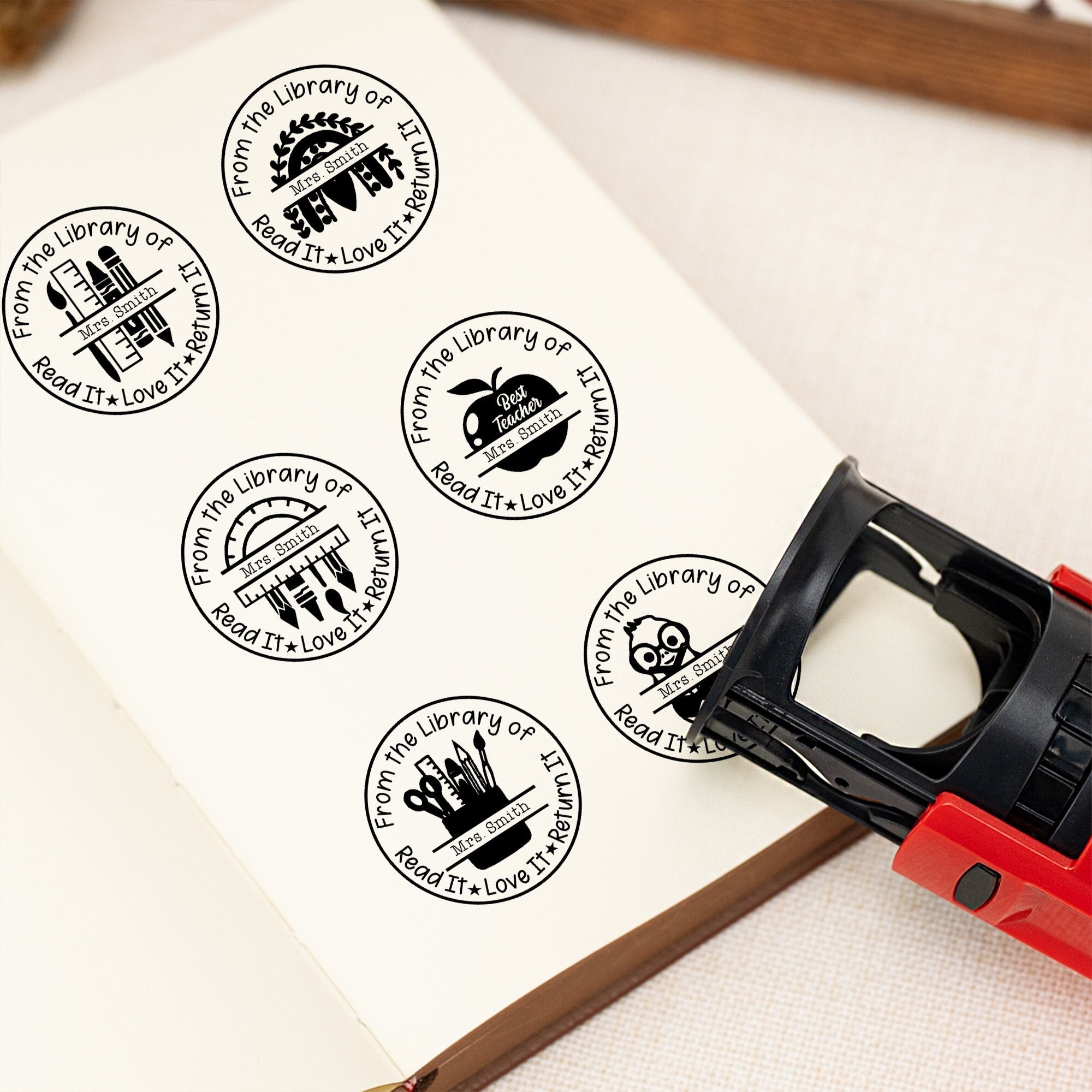 Custom Handmade By Stamp Self Inking Stamp Wood Stamp