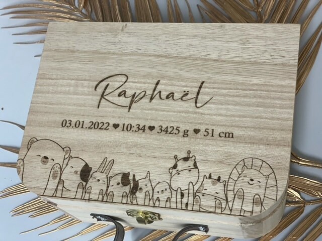 Boîte en Bois Personnalisée/Boîte à Souvenir Valise