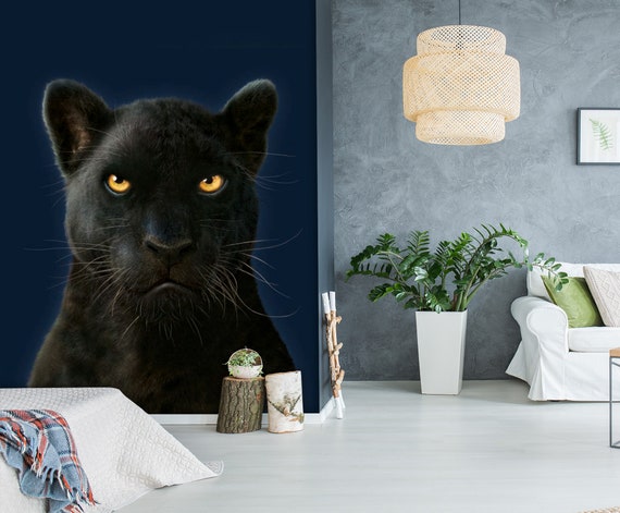 3D Serious Black Cat S3885 Animal Removable Wallpaper Self - Etsy 3D Serious Black Cat S3885 Animal Removable Wallpaper Self - Etsy