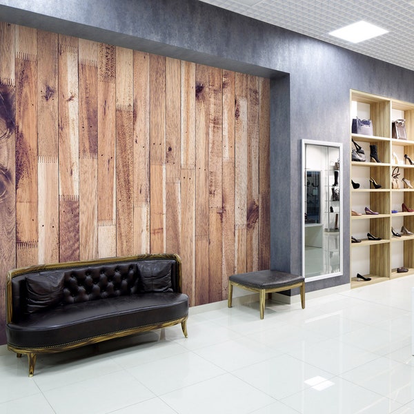 Removable Wallpaper Wood Etsy