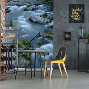 3D Cool Flowing Water L8302 Removable Wallpaper Self Adhesive Wallpaper Extra Large Peel & Stick Wallpaper Wallpaper Mural AJSTOREArt