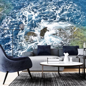 3D Glamour Art Blue Sea L20186 Carta da parati rimovibile Carta da parati autoadesiva Carta da parati extra large Peel & Stick Wallpaper Murale AJSTOREArt
