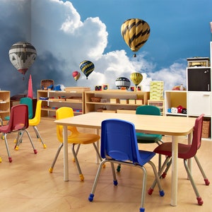 3D Cute Hot Air Balloons L1385 Commercial Removable Wallpaper Self Adhesive Wallpaper Peel & Stick Wallpaper Wallpaper Mural AJSTOREArt