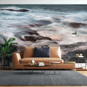 3D Hazy Sea Flow Time L7314 Removable Wallpaper Self Adhesive Wallpaper Extra Large Peel & Stick Wallpaper Wallpaper Mural AJSTOREArt