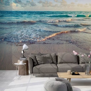 3D Elegant Sea Beach L13619 Carta da parati rimovibile Carta da parati autoadesiva Carta da parati Extra Large Peel & Stick Wallpaper Wallpaper Mural AJSTOREArt