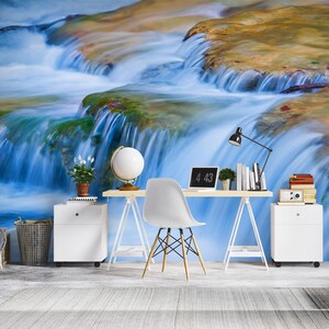 3D ブルートーン クールウォーター L8780 取り外し可能な壁紙 粘着壁紙 特大 剥がして貼る壁紙 壁紙壁画 AJSTOREArt