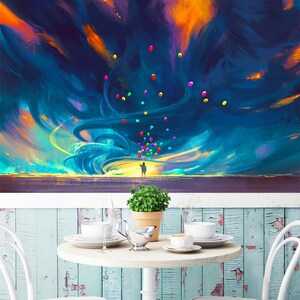 3D Fantasy Glamour Sky L10052 Carta da parati rimovibile Carta da parati autoadesiva Carta da parati Extra Large Peel & Stick Wallpaper Wallpaper Mural AJSTOREArt