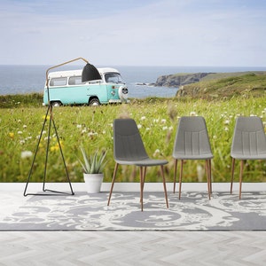 3D Cute Van Transport L583 Removable Wallpaper Self Adhesive Wallpaper Extra Large Peel & Stick Wallpaper Wallpaper Mural AJSTOREArt