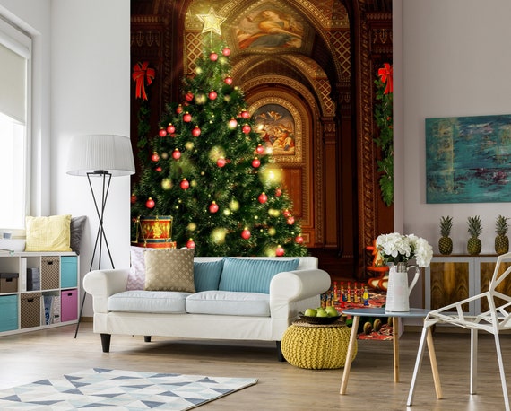 Christmas Living Room Wallpaper
