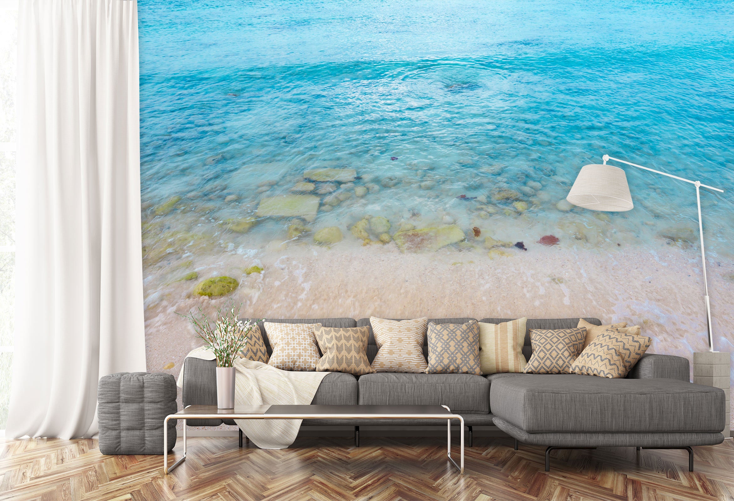 3D Hot Sea Beach Baño L2565 Papel pintado extraíble comercial Papel pintado  autoadhesivo Peel & Stick Wallpaper Wallpaper Mural AJSTOREArt