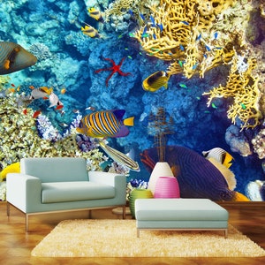 3D Pretty Gorgeous Corals L7604 Removable Wallpaper Self Adhesive Wallpaper Extra Large Peel & Stick Wallpaper Wallpaper Mural AJSTOREArt