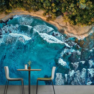 3D Sea Beach Forest L7544 Removable Wallpaper Self Adhesive Wallpaper Extra Large Peel & Stick Wallpaper Wallpaper Mural AJSTOREArt