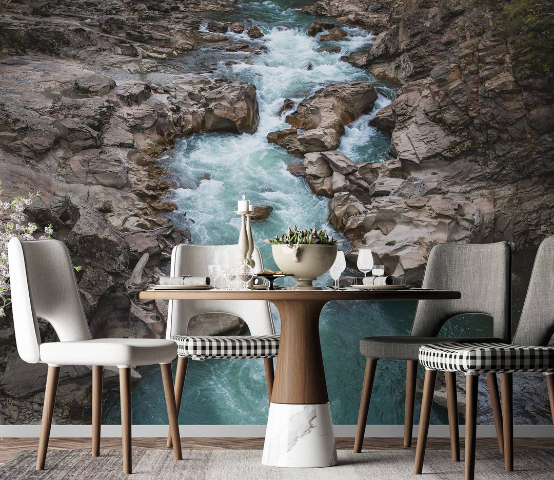 3D River View Charm L7821 Removable Wallpaper Self Adhesive Wallpaper ...