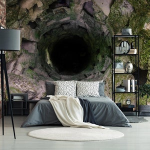 3D Deep Well L7146 Removable Wallpaper Self Adhesive Wallpaper Extra Large Peel & Stick Wallpaper Wallpaper Mural AJSTOREArt