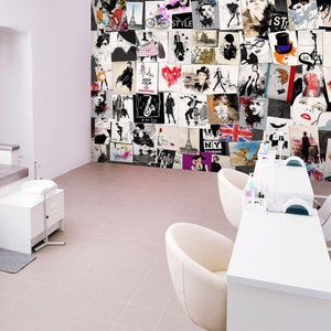3D Fashion Collection Salon L1647 Carta da parati commerciale rimovibile Carta da parati autoadesiva Peel & Stick Wallpaper Wallpaper Mural aJSTOREArt