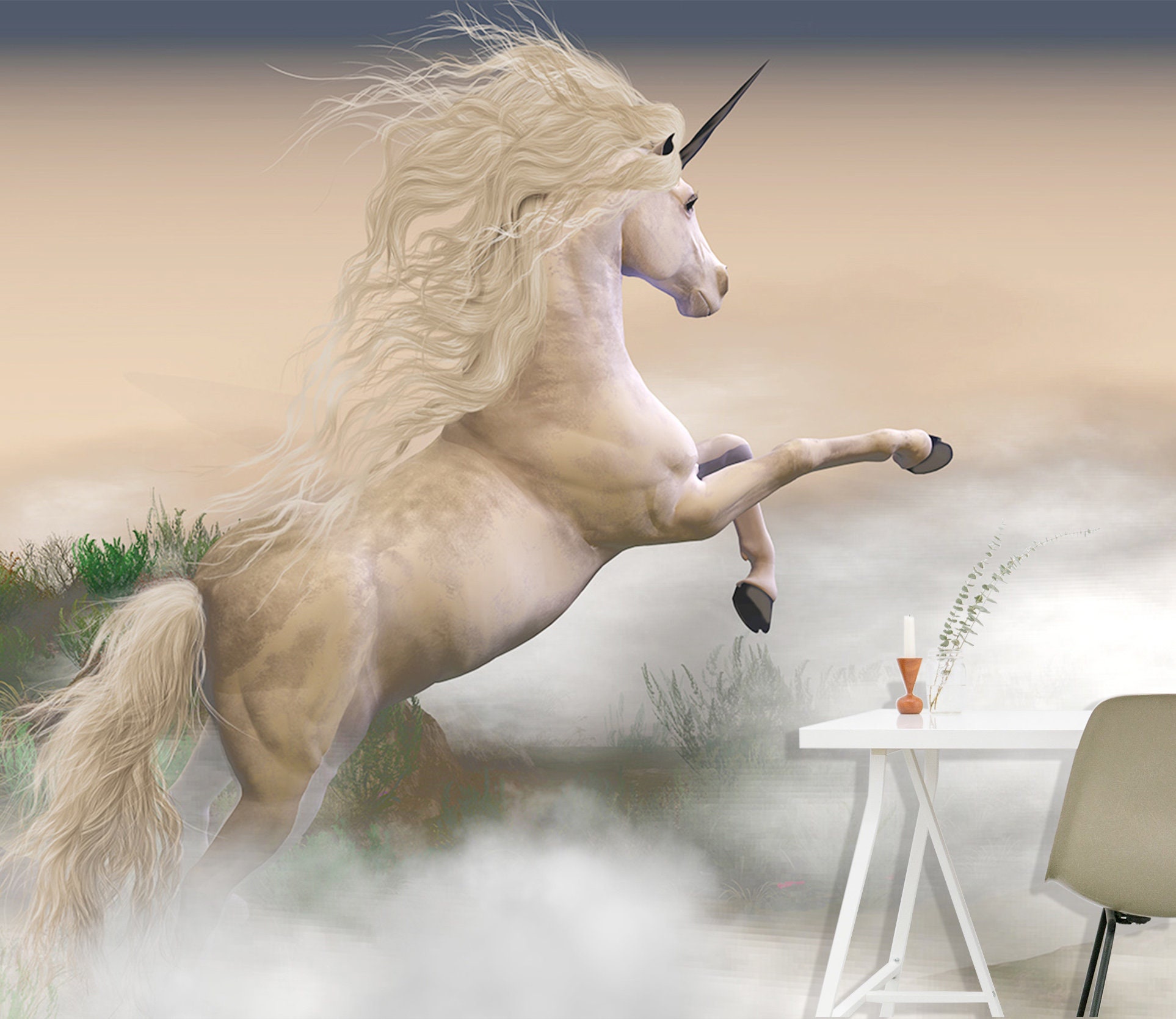 3D Sacred Unicorn Animal L815 Removable Wallpaper Self - Etsy Australia 3D Sacred Unicorn Animal L815 Removable Wallpaper Self - Etsy Australia