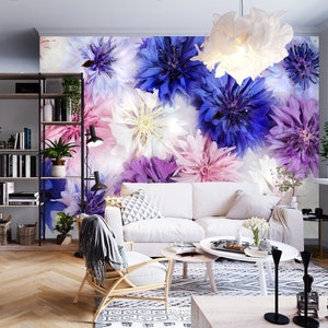 3D Fantasy Flower Romance L7922 Removable Wallpaper Self Adhesive Wallpaper Extra Large Peel & Stick Wallpaper Wallpaper Mural AJSTOREArt