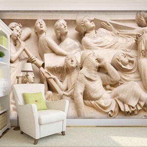 3D Classic Carving Religion L697 abnehmbare Tapete selbstklebende Tapete extra groß Peel & Stick Tapete Wandbild AJSTOREArt