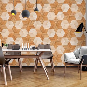 3D Wood Grain Style L19793 Carta da parati rimovibile Carta da parati autoadesiva Carta da parati extra large Peel & Stick Wallpaper Murale AJSTOREArt