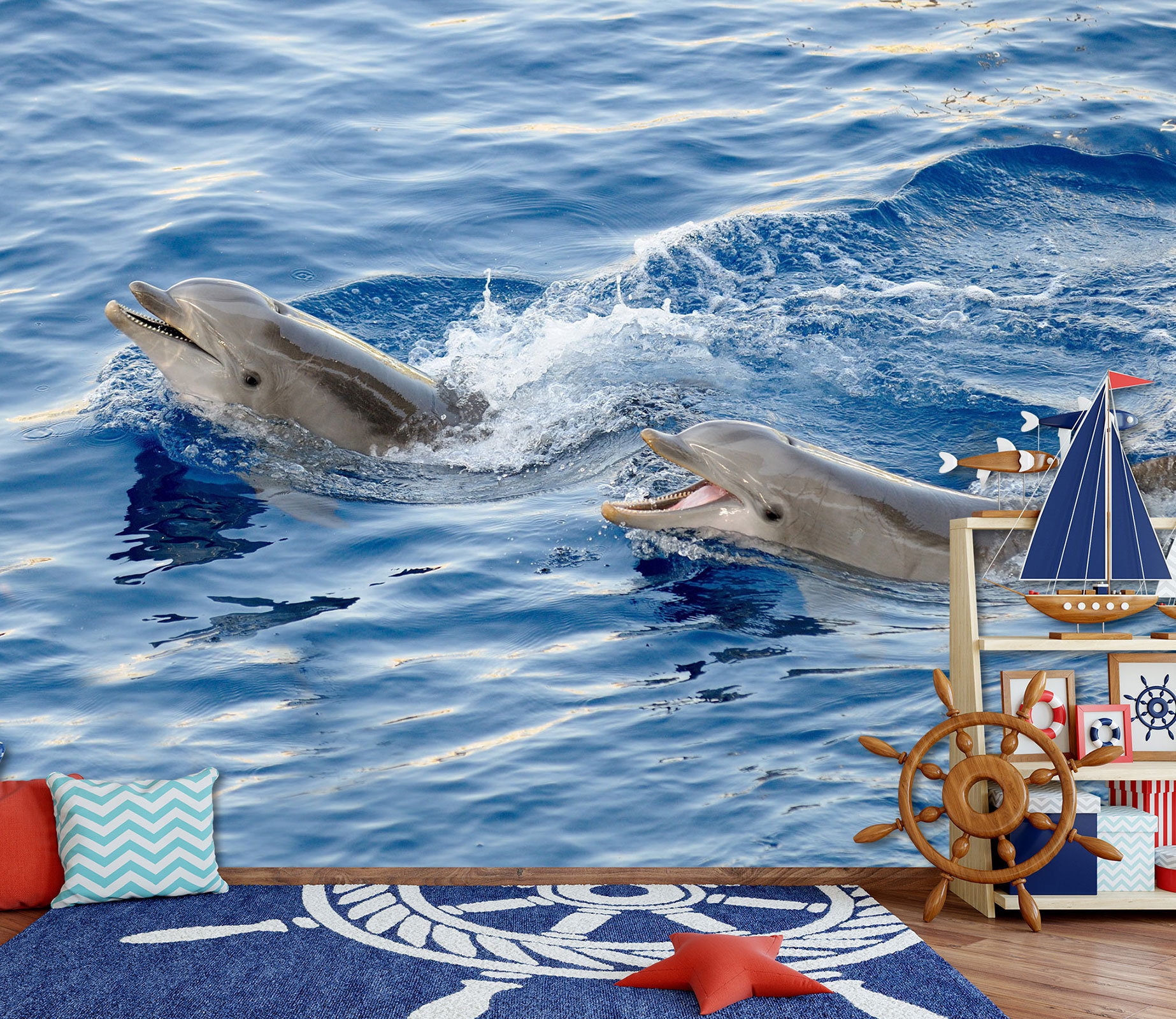 3D Two Baby Dolphins L8872 Animal Removable Wallpaper Self - Etsy Sweden 3D Two Baby Dolphins L8872 Animal Removable Wallpaper Self - Etsy Sweden