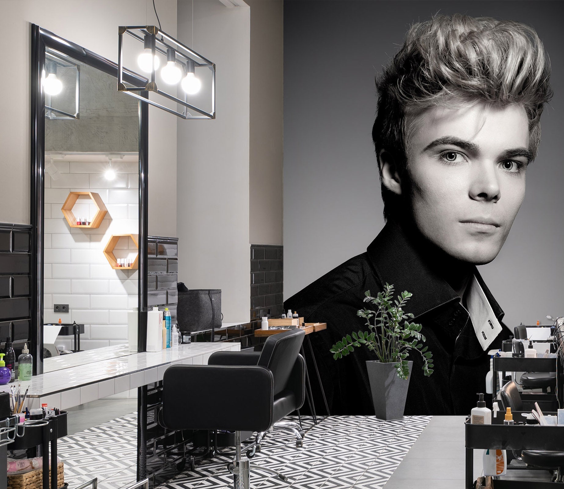 3D Attractive Face L15543 Hair Cut Salon Barber Shop - Etsy 3D Attractive Face L15543 Hair Cut Salon Barber Shop - Etsy