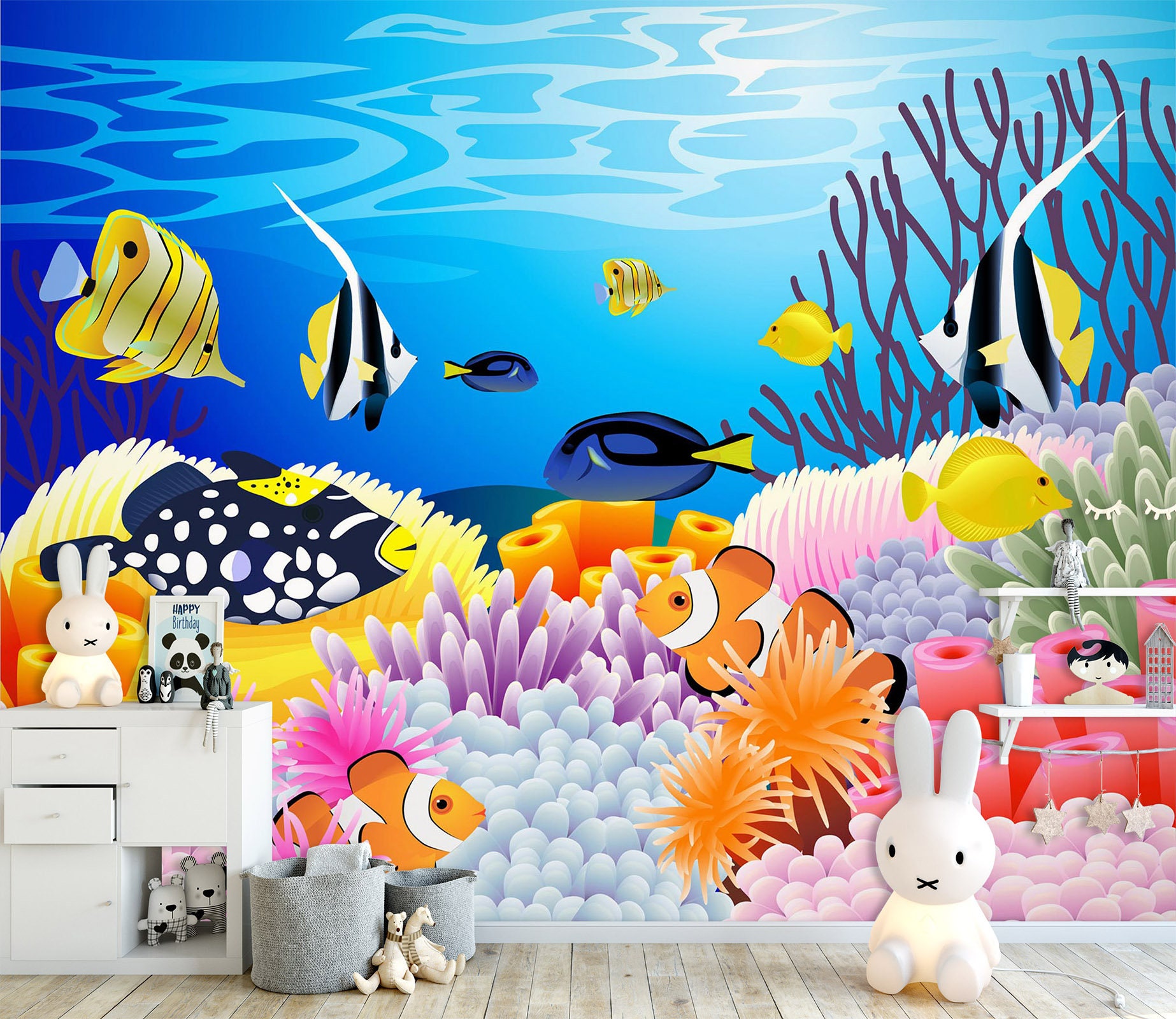 3D Cartoon Fish Animal Kid's Room L2444 Commercial - Etsy 3D Cartoon Fish Animal Kid's Room L2444 Commercial - Etsy
