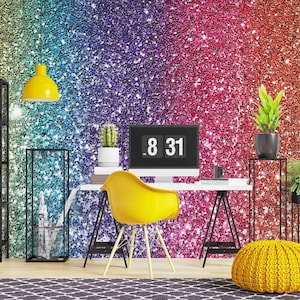 3D Shiny Colorful L7180 Removable Wallpaper Self Adhesive Wallpaper Extra Large Peel & Stick Wallpaper Wallpaper Mural AJSTOREArt