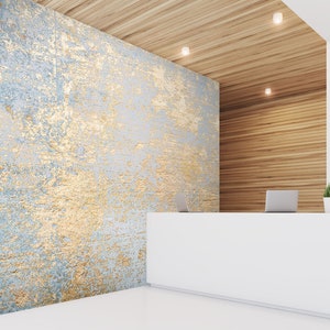3D Oro pallido Art Office L1322 Carta da parati commerciale rimovibile Carta da parati autoadesiva Peel & Stick Wallpaper Wallpaper Mural AJSTOREArt