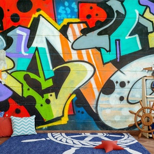 3D Graffiti Glamour Design Home Office L2510 Commercial Removable Wallpaper Self Adhesive Wallpaper Peel & Stick Wallpaper Mural AJSTOREArt