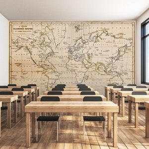 3d linha simples contorno l9732 mapa do mundo removível papel de parede auto adesivo extra grande casca & vara papel de parede mural aj