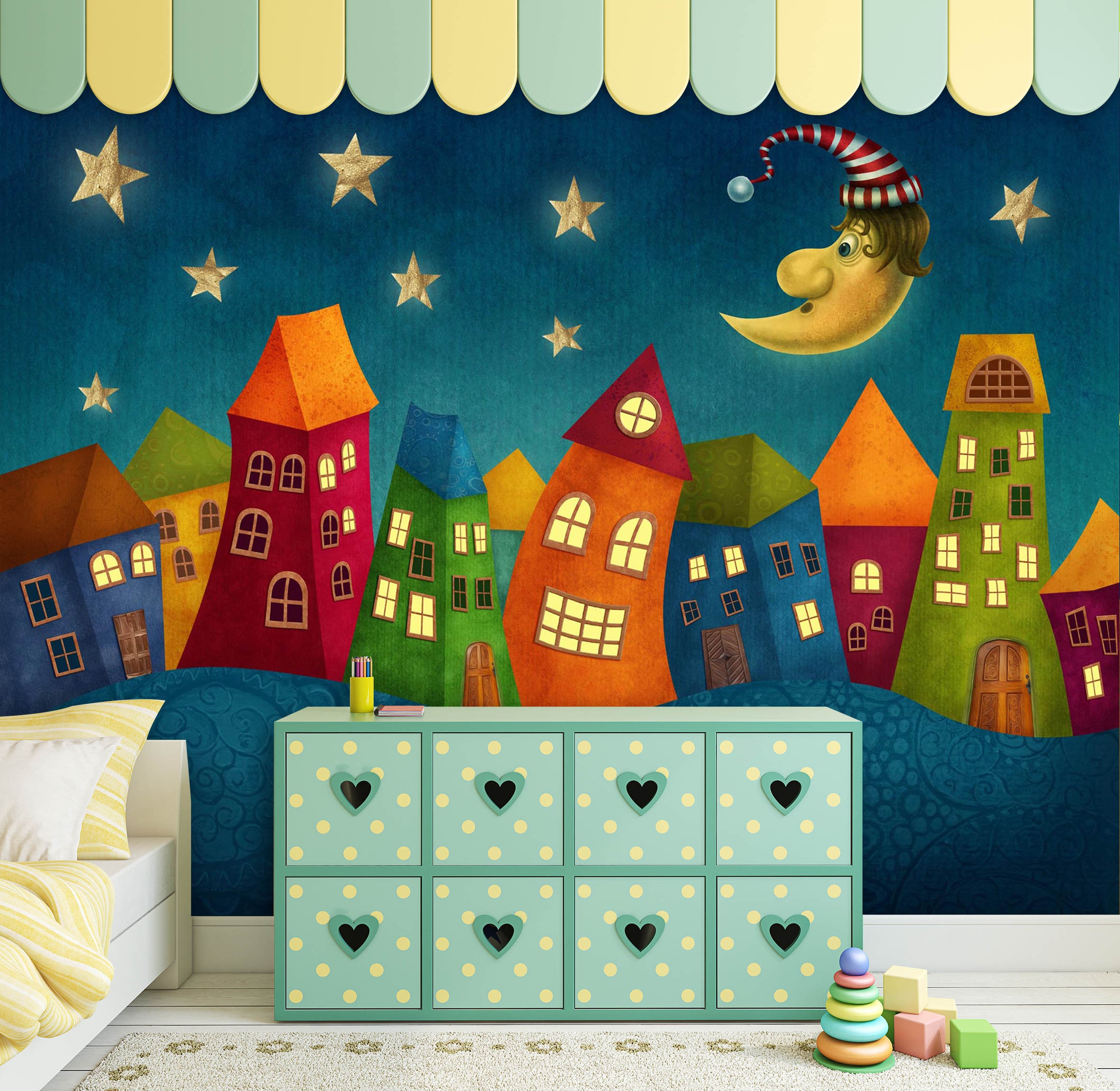 3D Funny House Painting L16169 Removable Wallpaper Self - Etsy 3D Funny House Painting L16169 Removable Wallpaper Self - Etsy
