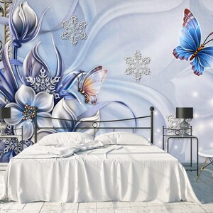 3D Noble Butterfly Animal Bedroom L2905 Commercial Removable Wallpaper Self Adhesive Wallpaper Peel & Stick Wallpaper Mural AJSTOREArt