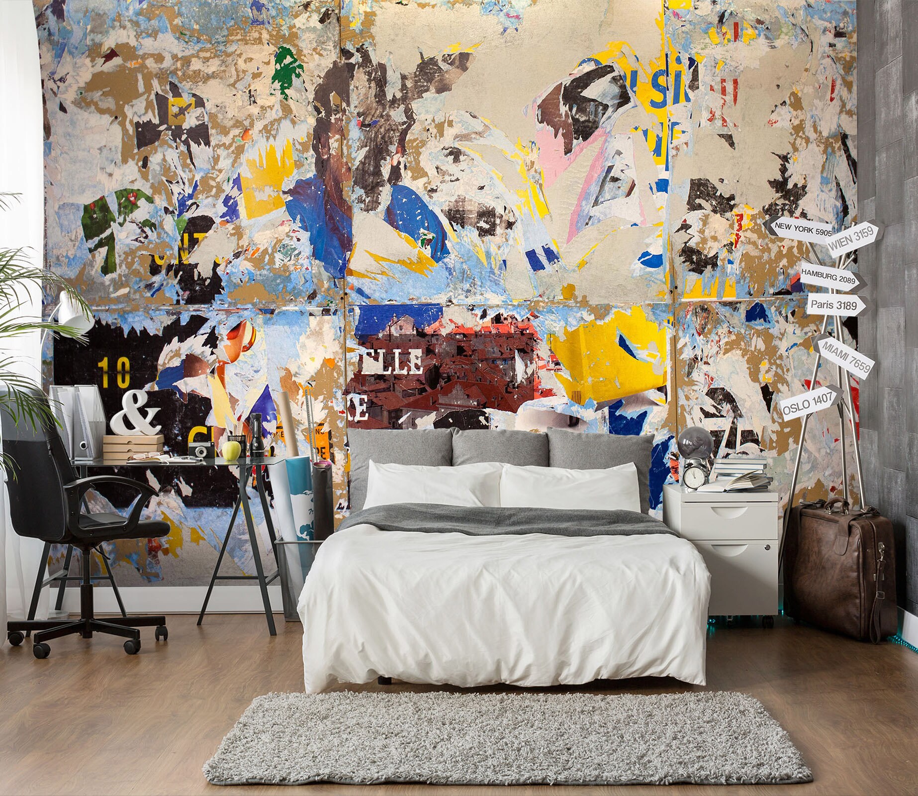 3D Graffiti Retro Fashion Bedroom L2607 Commercial Removable - Etsy 3D Graffiti Retro Fashion Bedroom L2607 Commercial Removable - Etsy