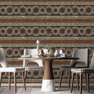 3D Circular Connection L7016 Removable Wallpaper Self Adhesive Wallpaper Extra Large Peel & Stick Wallpaper Wallpaper Mural AJSTOREArt
