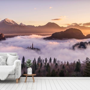 3D Cloud Forest L020 abnehmbare Tapete selbstklebende Tapete extra groß Peel & Stick Tapete Wandbild AJSTOREArt