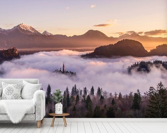 3D Sunshine Forest River FFA1512 Removable Wallpaper Self Adhesive ...